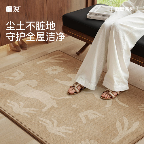 入户门垫进门地垫2026新款轻奢高级门口脚垫耐脏防滑室外玄关地毯