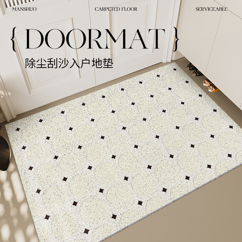 丝圈地垫入户门垫玄关进门脚垫免打理去灰耐脏可裁剪PVC门口地毯