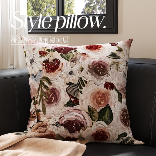 美式沙发抱枕套高级轻奢床头靠垫含芯百搭民宿客厅装饰靠枕可拆洗