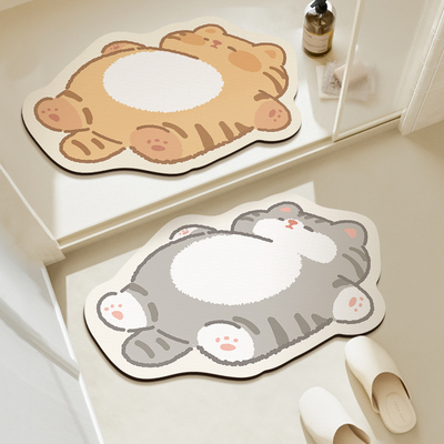 浴室地垫硅藻泥防滑吸水厕所门口地毯洗手间卫生间厨房脚垫子软垫