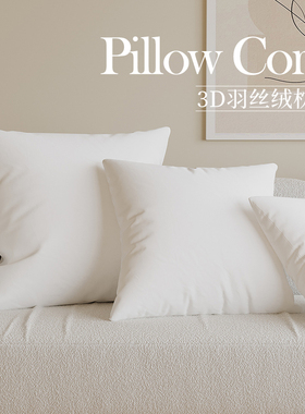 抱枕枕芯羽丝绒内胆客厅沙发靠垫靠枕含芯45x45酒店方形大靠枕芯