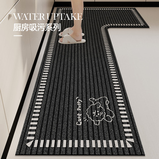 卡通厨房专用地垫家用耐脏防滑防油可擦免洗L型地毯吸水速干脚垫
