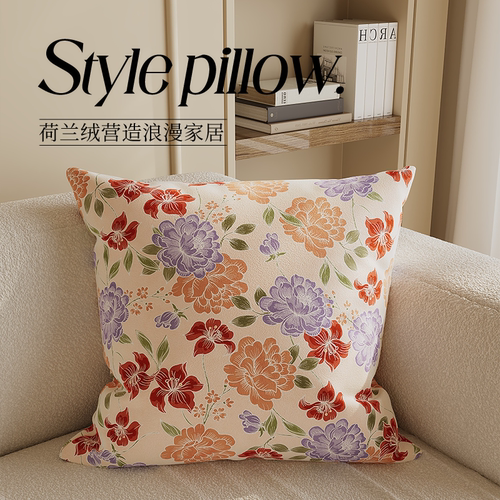 美式沙发抱枕高级感客厅装饰枕卧室床头靠枕枕套含芯百搭民宿靠垫