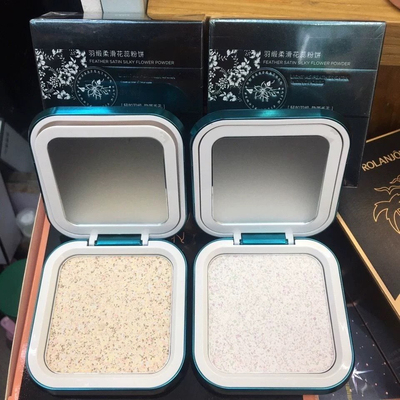 芭宝丽羽缎柔滑花蕊粉饼粉提亮感光定妆遮暇提亮肤色清爽修颜贴肤