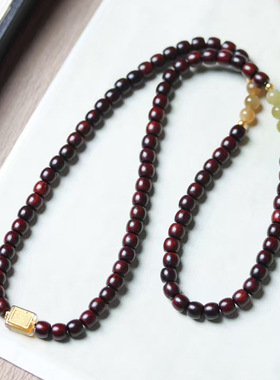 DIY糖玉款印度小叶紫檀手链念珠厂家批发规格5×6男女装饰品文玩