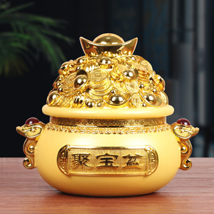 如意聚宝盆存钱罐摆件可存可取家居客厅酒柜玄关公司店铺开业礼品