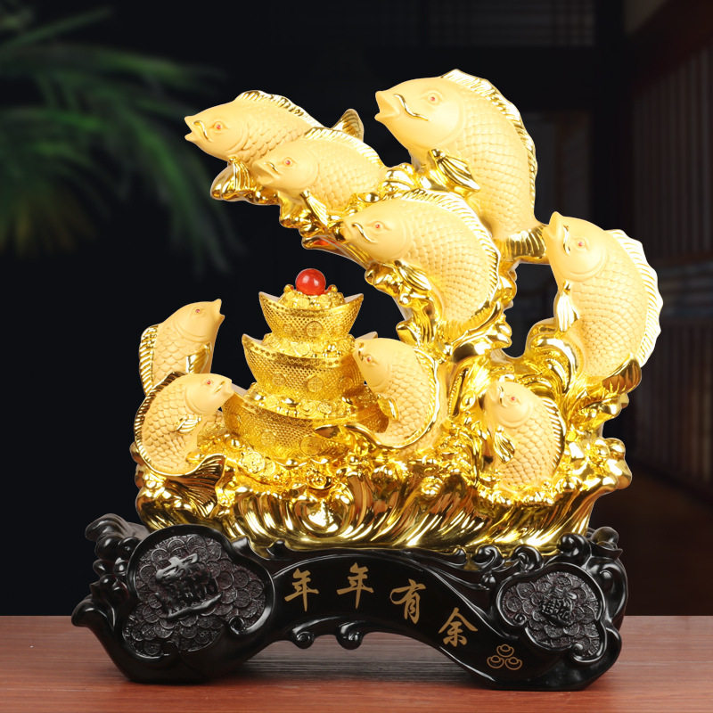 年年有余鱼摆件家居客厅玄关酒柜装饰办公室店铺公司乔迁开业礼品