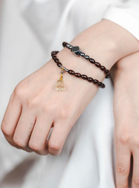 DIY黄灵款印度小叶紫檀小米珠手链 男女念珠厂家批发规格5×7MM