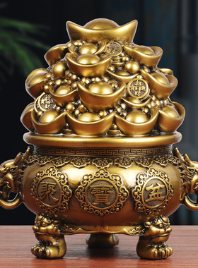 金元宝聚宝盆摆件存钱罐装饰品家居客厅酒柜店铺公司开业前台礼品