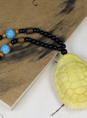 小叶黄杨木雕刻手把件龟壳富甲天下男士随身把玩件木质工艺品礼品