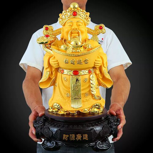 招财风水文财神爷财源广进金财神爷佛像客厅家用供奉店铺开业礼品