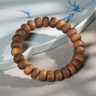 芽庄黄棋楠沉香木苹果珠单圈手串算盘珠手串手链桶珠佛珠单圈文玩