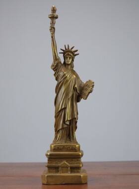 铜自由女神雕像 纽约特色建筑 家居店铺酒柜玄关摆件饰品自由女神