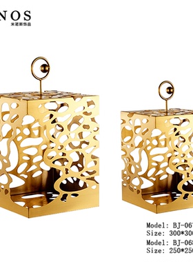 不锈钢鸟笼玄关摆设创意样板房软装饰品摆件简约美式塔型鸟笼摆件