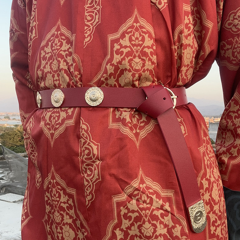汉服革带唐制革带宋朝宋制革带汉服配饰品圆领袍腰带腰封原创莲生