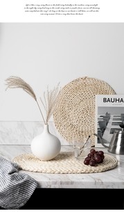 拍摄道具ins简约玉米皮草编餐垫隔热茶垫桌垫耐热砂锅垫盘垫子