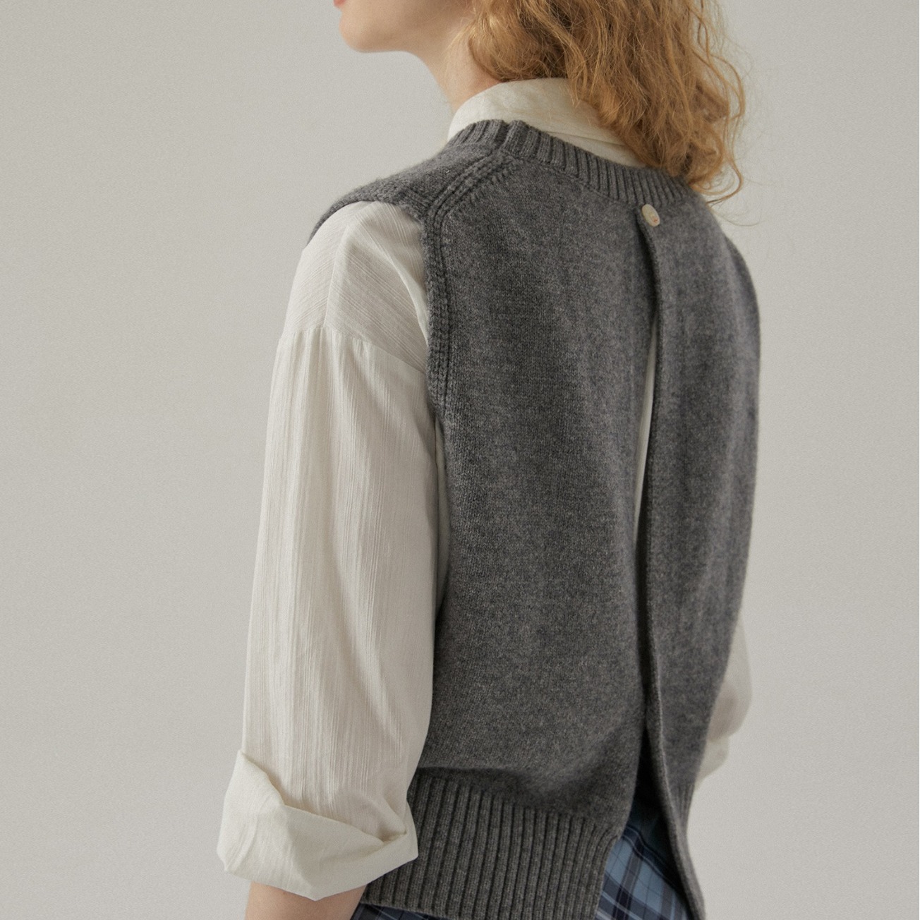 美丽奴羊毛针织背心复古英伦学院风叠穿上衣内搭外穿女秋冬百搭