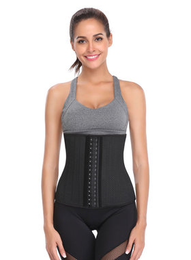 Latex waist trainer 25根钢骨橡胶透气束腰带运动收腹带腰封9095