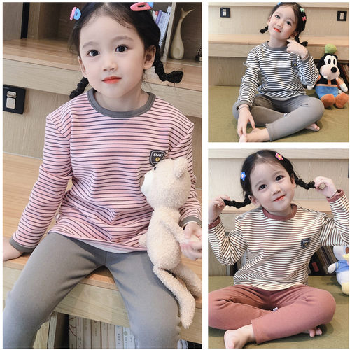 【加绒加厚】儿童保暖内衣套装冬季秋衣裤家居服睡衣保暖衣奥粒绒