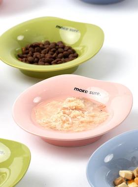 麻薯陶瓷猫碗宠物罐头碗猫咪餐盘子幼猫专用饭食盆浅口粮水零食碗
