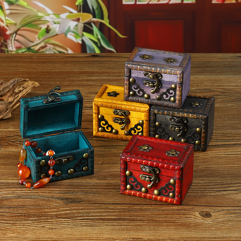 复古迷你桌面储物收纳盒