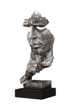 艺术感抽象酒柜摆件办公室沉默是金人像雕塑装饰品高端大气工艺品