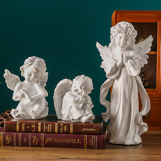 欧式复古大号天使少女婚礼场景布置小摆件雕塑美式树脂装饰品礼物