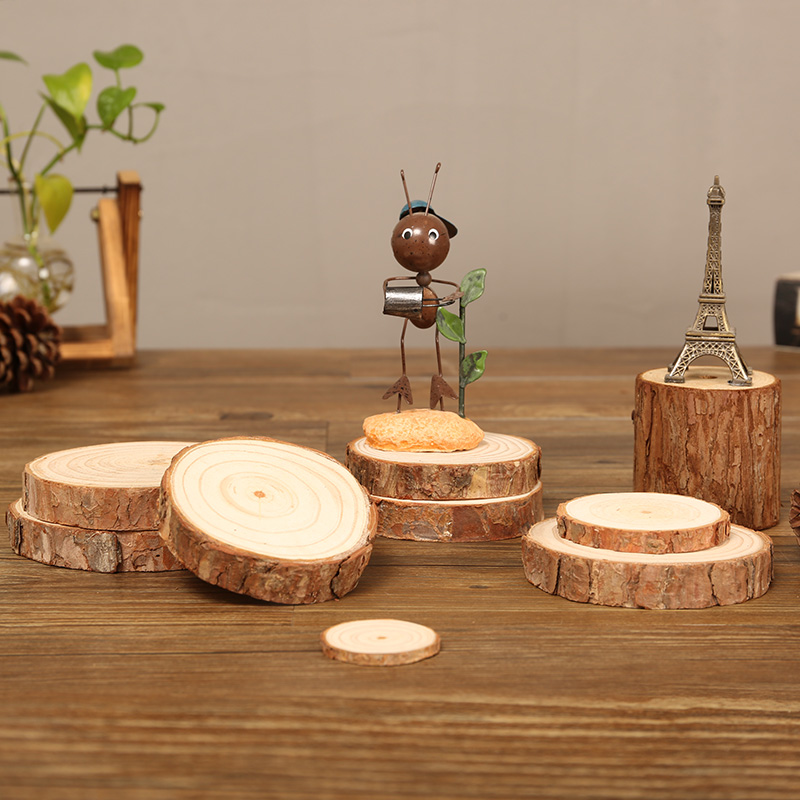 木头木片干树枝diy场景布置道具