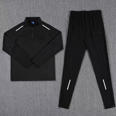 生长裤拉链上衣训练田径体育秋季服半运动速干运动套装男长袖跑步