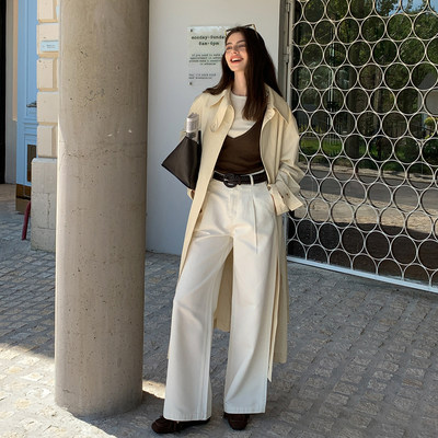 ACDY 【知秋】2025新款风衣女中长款设计师气质流行立领时尚外套