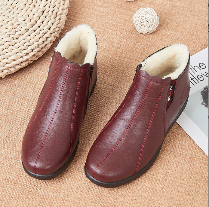2025冬季女靴软底中老年人妈妈短靴防滑加绒加绒保暖棉鞋雪地靴子,女鞋,高帮鞋,淘宝优惠券,粉丝福利购,淘宝优惠卷