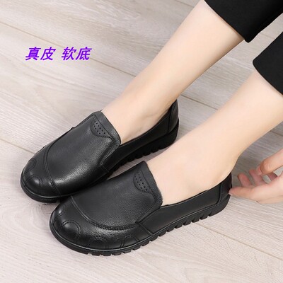 中老年平跟春秋四季休闲风妈妈鞋