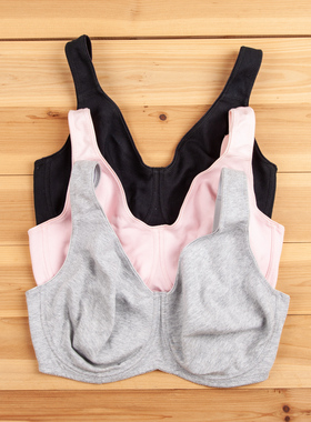 A0979钢圈透气吸汗棉款全罩杯大码内衣宽肩带减压超簿70-120BCDEF