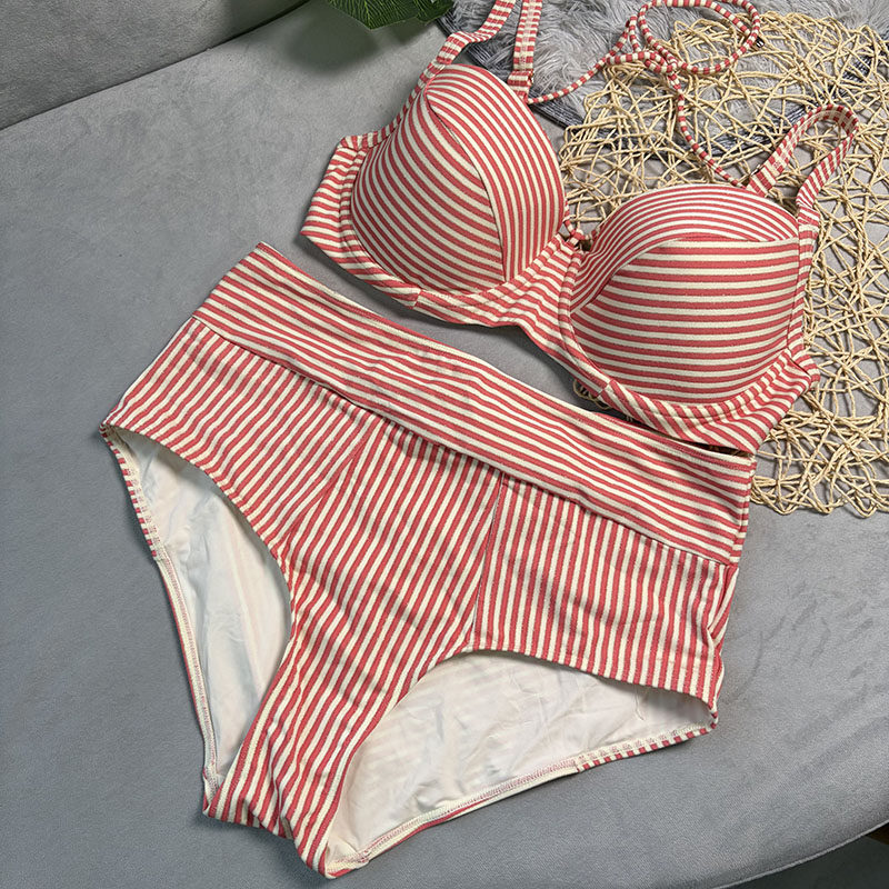 钢圈彩系列外贸原单大罩杯比基尼上衣套装YB0051游泳温泉连体泳装