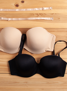 B0210可拆肩带1/2半杯光面百搭大罩杯小下围大码内衣70-100DEFGH
