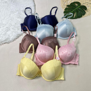 钢圈上薄下厚聚拢厚杯外贸文胸B0394B欧美原单甜美内衣女胸罩ABCD