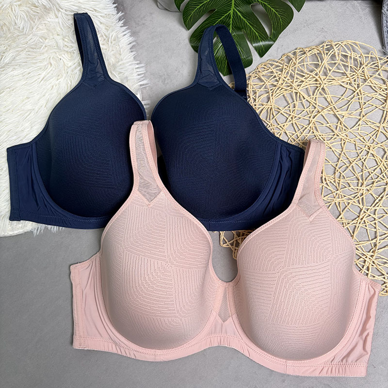 钢圈薄海绵透光全罩深杯DEFGH大码文胸B0400A 外贸大罩杯透气内衣