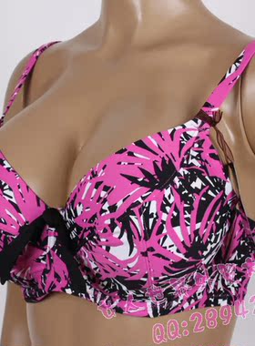 Y723单件双肩带内衣式钢圈超簿 大罩杯比基尼D E F G H I J K杯