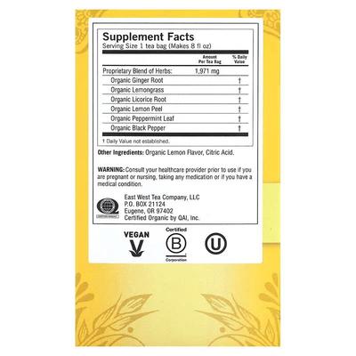 预/定Yogi Lemon Ginger Herbal Tea柠檬姜薄荷叶茶16包无咖啡因