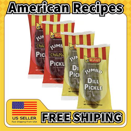 美国直邮Ricos Jumbo Dill Pickle In A Pouch 酸黄瓜莳萝*4包