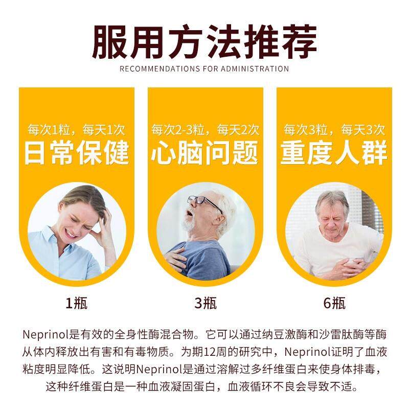 现货美国安德鲁孚镁络极酶Neprinol AFD血栓脑更塞心脑血管300粒