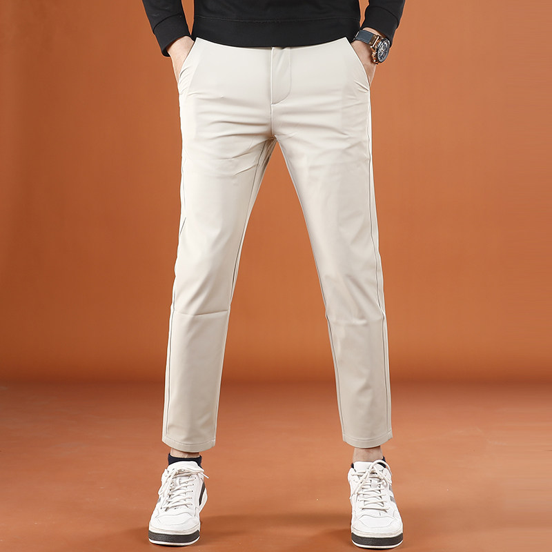秋冬季新款加厚休闲裤男士九分裤