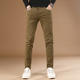 男款 长裤 高端弹力秋季 男修身 军绿色休闲裤 百搭男士 牛仔裤 小脚时尚