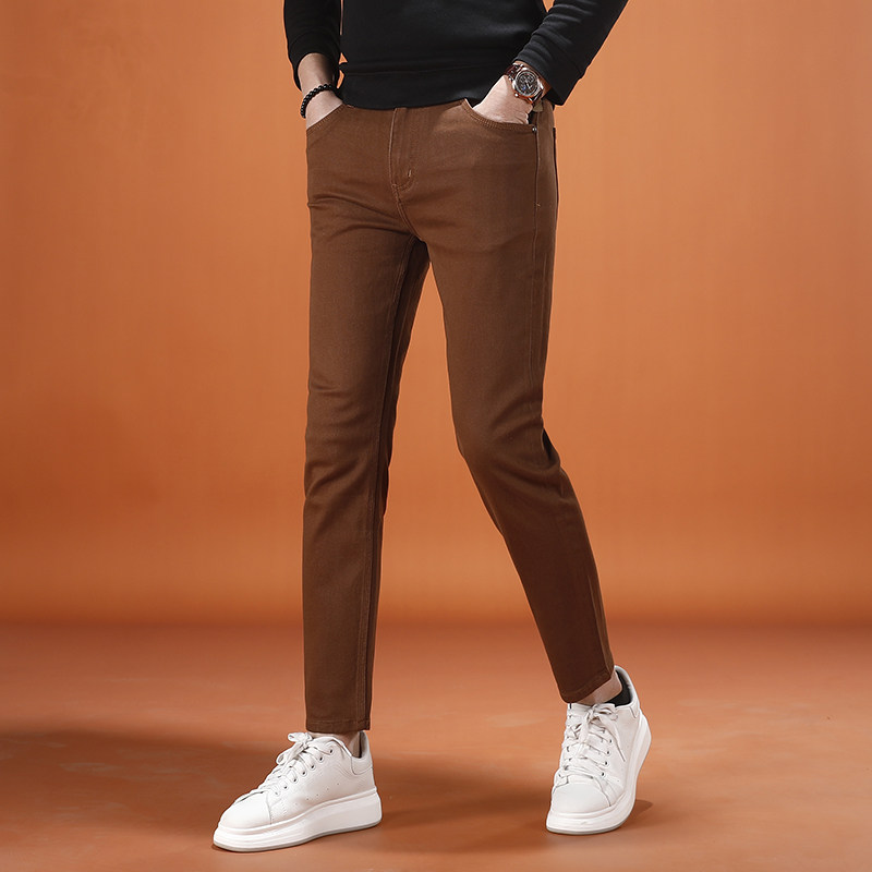 2026新款九分牛仔裤男春季高端商务休闲百搭修身小个子9分裤男士