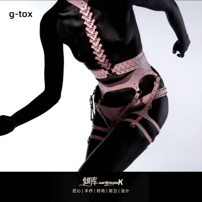 铆钉原创真皮手工项圈