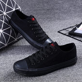 48男鞋 帆布鞋 全黑工作鞋 大号学生鞋 冬季 46加大码 大码 保暖鞋