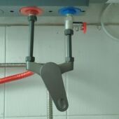 冷热水龙头淋浴u型混水阀配件大全U型明装 专用通用花洒大流量开关