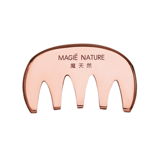 魔天然 紫铜经络梳刮痧板 铜制铜板铜砭纯铜头疗按摩梳子头部专用