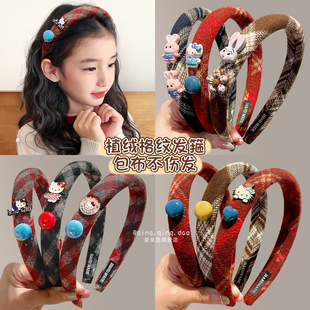 儿童kt猫发箍秋冬款 女童不勒头防滑头箍宝宝碎发整理神器发卡头饰