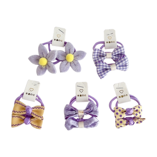 儿童蝴蝶结发绳不伤发女童扎头发橡皮筋可爱宝宝扎小揪揪发圈头饰